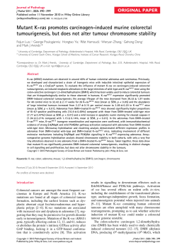 Mutant Kras promotes carcinogeninduced murine colorectal