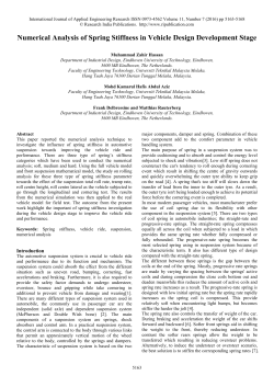 Numerical analysis of spring stiffness in vehicle design development