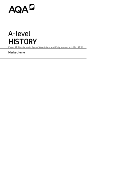 A-level History Specimen mark scheme Paper 1E