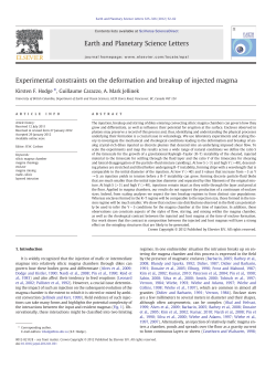 Experimental constraints on the deformation and