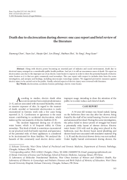 Death due to electrocution during shower: one case report and brief