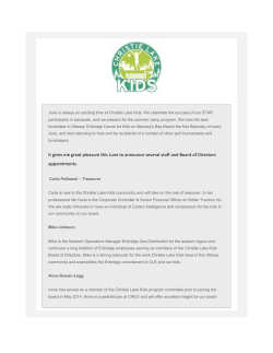 It gives me great pleasure this June to