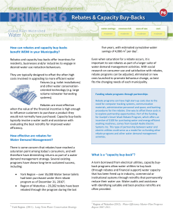 How can rebates and capacity buy