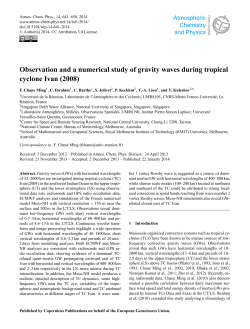 Observation and a numerical study of gravity waves during tropical