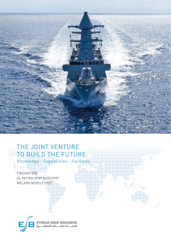 The JoinT VenTure To build The FuTure