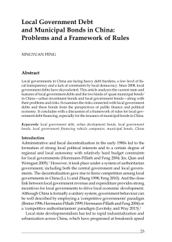 Local Government Debt and Municipal Bonds in China