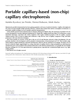 Portable capillary-based (non-chip) capillary electrophoresis