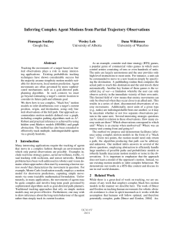 Inferring Complex Agent Motions from Partial Trajectory Observations