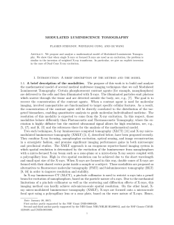 Modulated Luminescence Tomography
