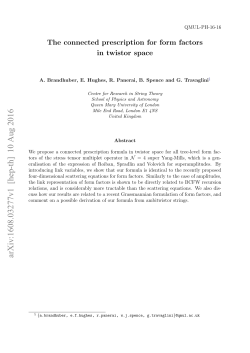 The connected prescription for form factors in twistor space