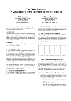 The Class Blueprint A Visualization of the Internal Structure of Classes