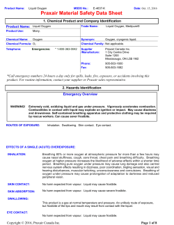 Oxygen Liquid MSDS