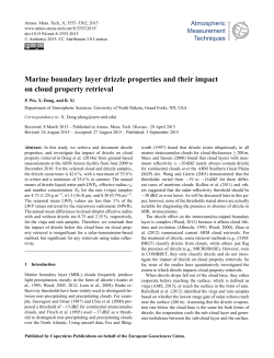 Marine boundary layer drizzle properties and their impact on cloud