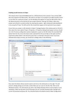 Enabling Java3D Libraries in Eclipse