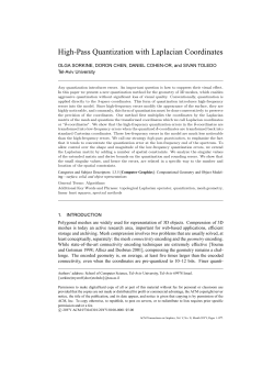 High-Pass Quantization with Laplacian Coordinates
