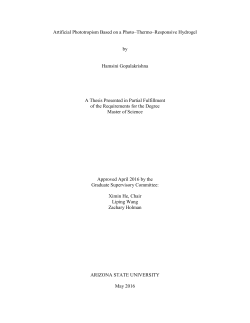 Artificial Phototropism Based on a Photo&ndash;Thermo&ndash;Responsive