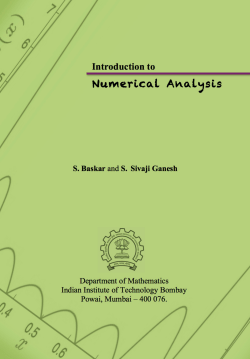 Introduction to Numerical Analysis