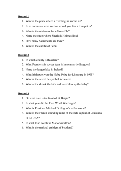 Round 1 1. What is the place where a river begins known as? 2. In