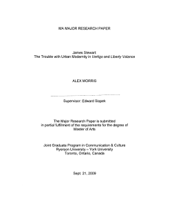 MA MAJOR RESEARCH PAPER James Stewart: The Trouble with
