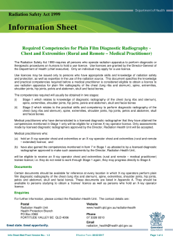 Information Sheet &ndash; Required Competencies for Plain Film