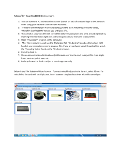 Microfilm ScanPro1000 Instructions