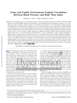 Genes and Family Environment Explain Correlations Between Blood