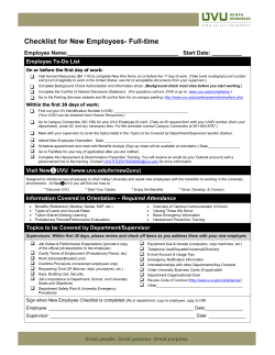 Full-Time Staff - Utah Valley University