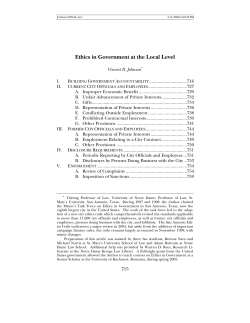 Developing Ethics Guidelines -