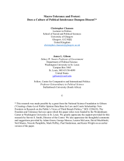 Macro-Tolerance and Protest: Does a Culture of Political Intolerance