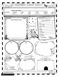 My AMAZING Animal Report