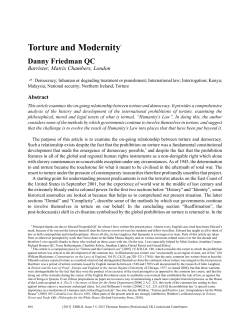 Torture and Modernity