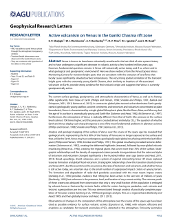 Active volcanism on Venus in the Ganiki Chasma rift zone