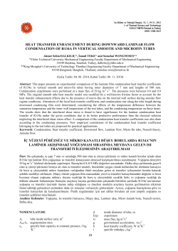 heat transfer enhancement during downward laminar flow