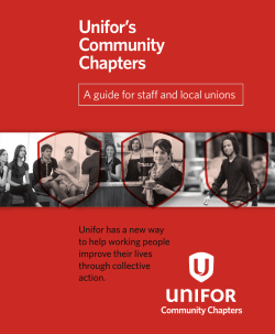 Unifor`s Community Chapters
