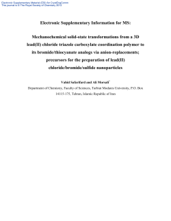 Electronic Supplementary Information for MS