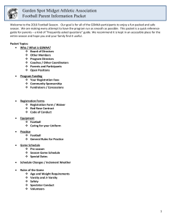 Garden Spot Midget Athletic Association Football Parent