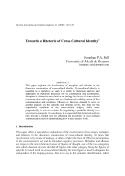 Towards a Rhetoric of Cross-Cultural Identity