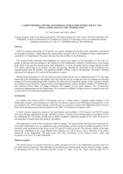 CARBON DIOXIDE CAPTURE AND STORAGE