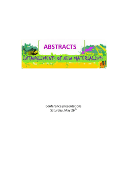 saturday, may 26th | presentations | abstracts - Tema