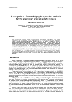 A comparison of some kriging interpolation methods for the