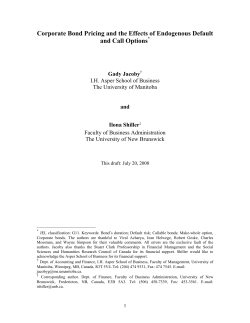Corporate Bond Pricing and the Effects of Endogenous