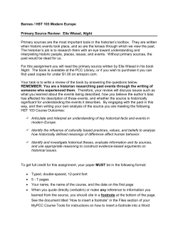 HST 102 &ndash; Western Civilization/Barnes