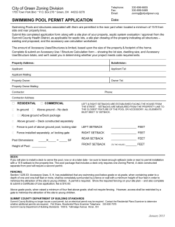 Application - Pool Permit