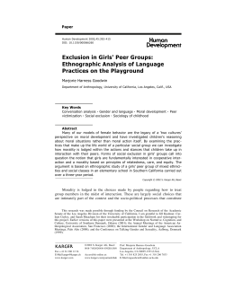 Exclusion in Girls` Peer Groups - UCLA Division of Social Sciences