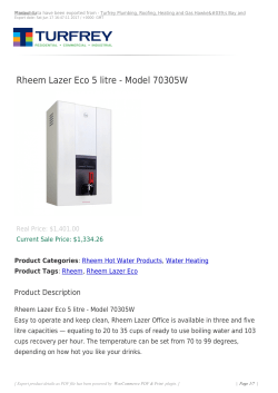 Rheem Lazer Eco 5 litre - Model 70305W