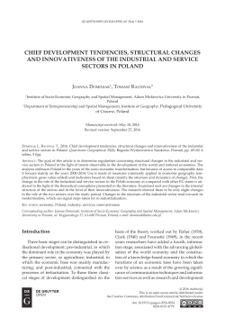 chief development tendencies, structural changes and