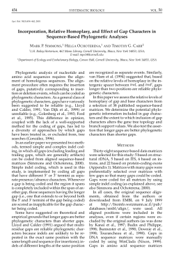 Incorporation, Relative Homoplasy, and Effect of