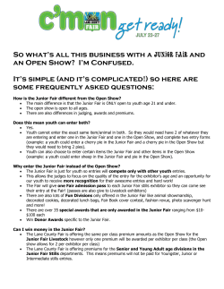 So what`s all this business with a Junior Fair and