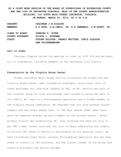 March 24, 2014 - Rockbridge County