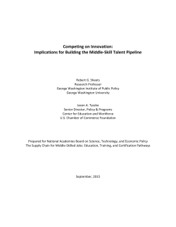 Competing on Innovation: Implications for Building the Middle